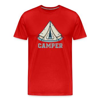 Tent Comic - Men's Premium Organic T-Shirt - red - Front - Damien (186cm)