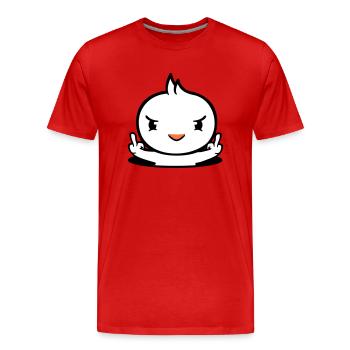 oiseau mal trou inférieur majeur montrer mauvais garçon - T-shirt bio Premium Homme - rouge - Devant - Damien (186cm)