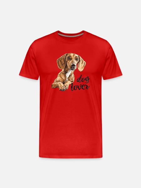 Dog lover - Men's Premium Organic T-Shirt - red