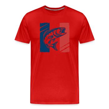 Red, White & Bass – France - Men's Premium Organic T-Shirt - red - Front - Damien (186cm)