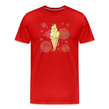 Eis - Männer Premium Bio T-Shirt - Rot - Vorne - Damien (186cm)