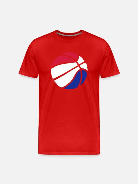 Basketball - Men's Premium Organic T-Shirt - red