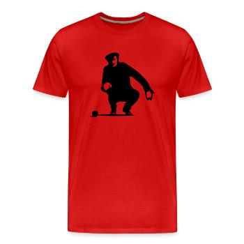 pétanque - Männer Premium Bio T-Shirt - Rot - Vorne - Damien (186cm)