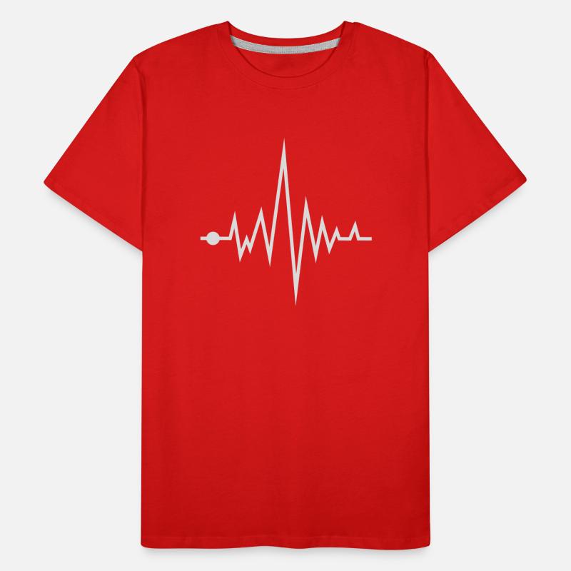 Frequenz, Herzschlag, Beat Männer Premium Bio T-Shirt