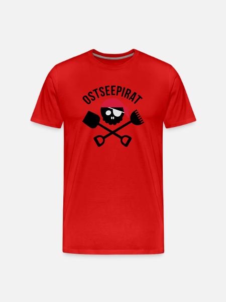 pirat ostsee - Männer Premium Bio T-Shirt - Rot