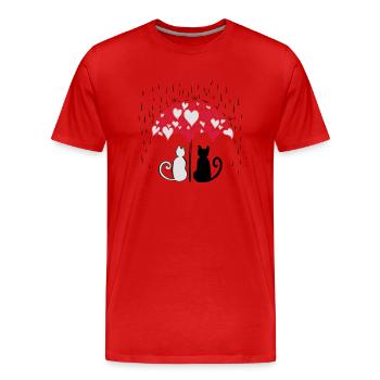 AD Lovely cats II - Männer Premium Bio T-Shirt - Rot - Vorne - Damien (186cm)