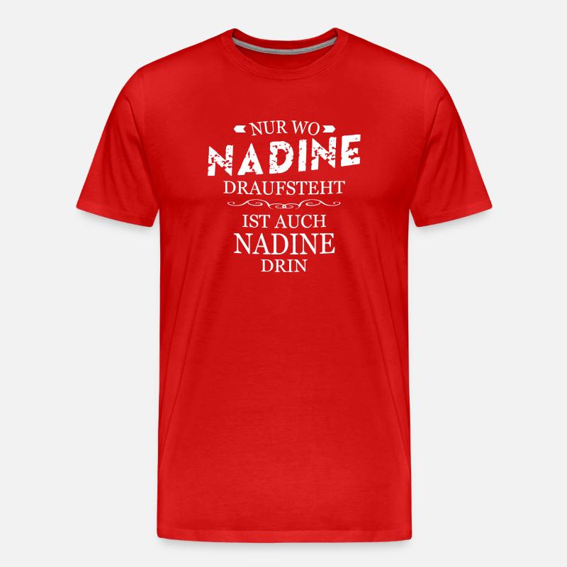 Nadine - Männer Premium Bio T-Shirt - Rot