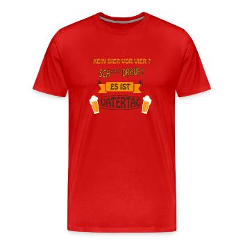 ES IST VATERTAG - Männer Premium Bio T-Shirt - Rot - Vorne - Damien (186cm)