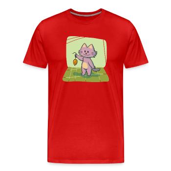bat62 - T-shirt bio Premium Homme - rouge - Devant - Damien (186cm)