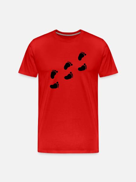 baby_fuesse__f1 - Herre Premium T-shirt økologisk - rød