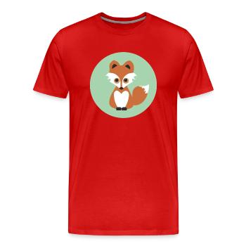 fuchs - Männer Premium Bio T-Shirt - Rot - Vorne - Damien (186cm)