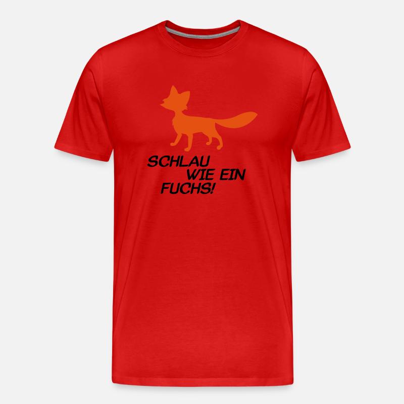 fuchs2 - Männer Premium Bio T-Shirt - Rot