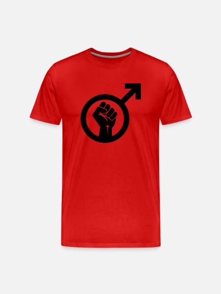 Masculism Symbol - Men's Premium Organic T-Shirt - red