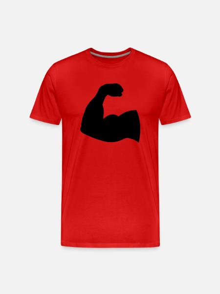 bizep - Männer Premium Bio T-Shirt - Rot