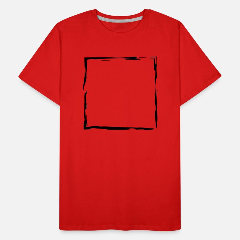 frame square edging square square brush lini Men's Premium Organic T-Shirt