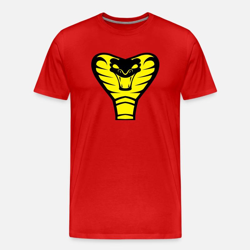 kobra_02 - Männer Premium Bio T-Shirt - Rot