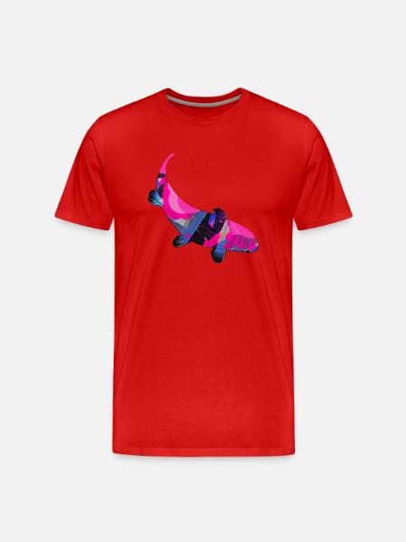 koi,koi karpfen,fisch, bunt,pink - Männer Premium Bio T-Shirt - Rot