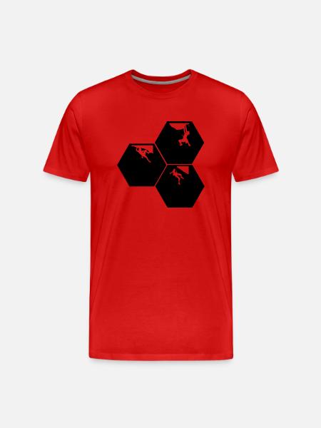 Bouldering Climbing Climbing - Men's Premium Organic T-Shirt - red