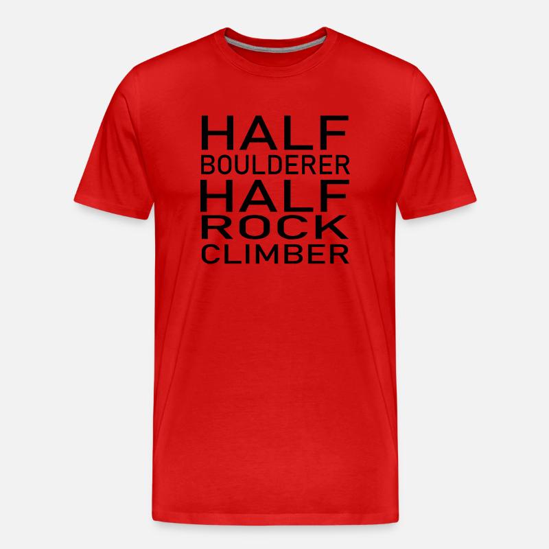 Bouldern Klettern Climbing - Männer Premium Bio T-Shirt - Rot