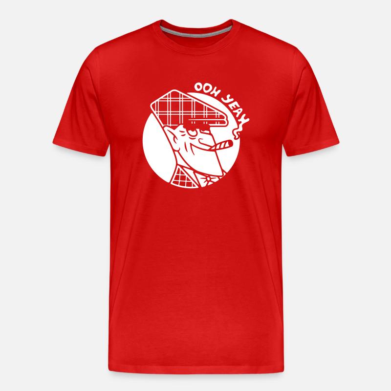 Nick Knatterton mit Joint - Männer Premium Bio T-Shirt - Rot