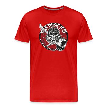 Rock and Roll Rock Music Hard Rock Therapy - Men's Premium Organic T-Shirt - red - Front - Damien (186cm)