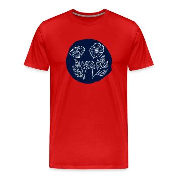 Poppies stain - Men's Premium Organic T-Shirt - red - Front - Damien (186cm)
