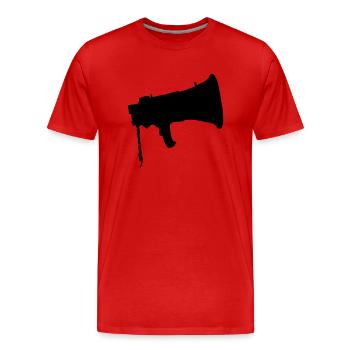 Icône Megafon Symbole de propagande - T-shirt bio Premium Homme - rouge - Devant - Damien (186cm)