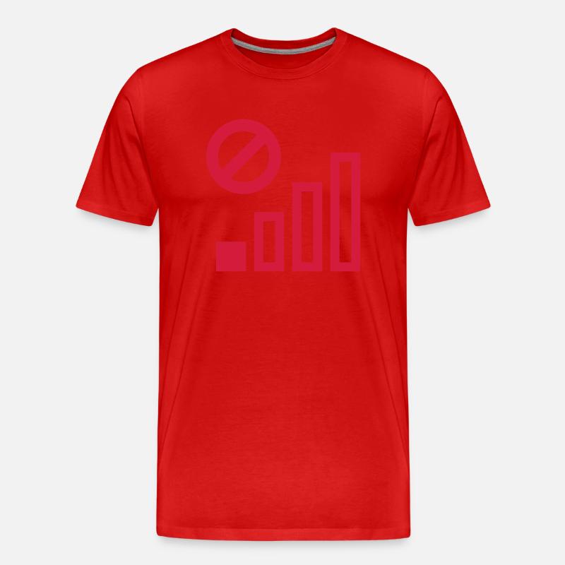Coverage poor cellular connection - Men's Premium Organic T-Shirt - red