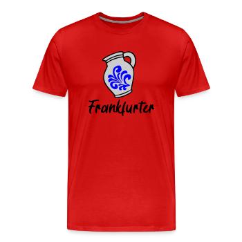 Hesse Bembel Apfelwein - Männer Premium Bio T-Shirt - Rot - Vorne - Damien (186cm)