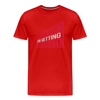 Beer Me Me marier - T-shirt bio Premium Homme - rouge - Devant - Damien (186cm)