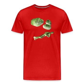 Sleep sleep and three stones - Men's Premium Organic T-Shirt - red - Front - Damien (186cm)