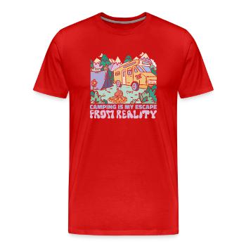 Camping Gift Tentes Caravane Camper Camper Camp - T-shirt bio Premium Homme - rouge - Devant - Damien (186cm)