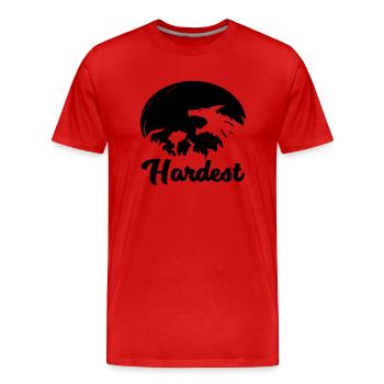Amusant cette Image hardest - T-shirt bio Premium Homme - rouge - Devant - Damien (186cm)
