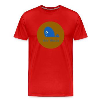 Pro Whale, Pro Whale, Pro Mer, Pro Océan - T-shirt bio Premium Homme - rouge - Devant - Damien (186cm)