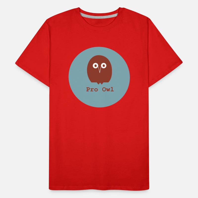 Pro Owl, Pro Eule, Pro Waldbewohner Männer Premium Bio T-Shirt