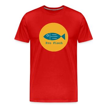 Per fish, per freshwater fish, per seafood - Men's Premium Organic T-Shirt - red - Front - Damien (186cm)