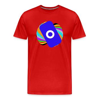 Colour top - Men's Premium Organic T-Shirt - red - Front - Damien (186cm)
