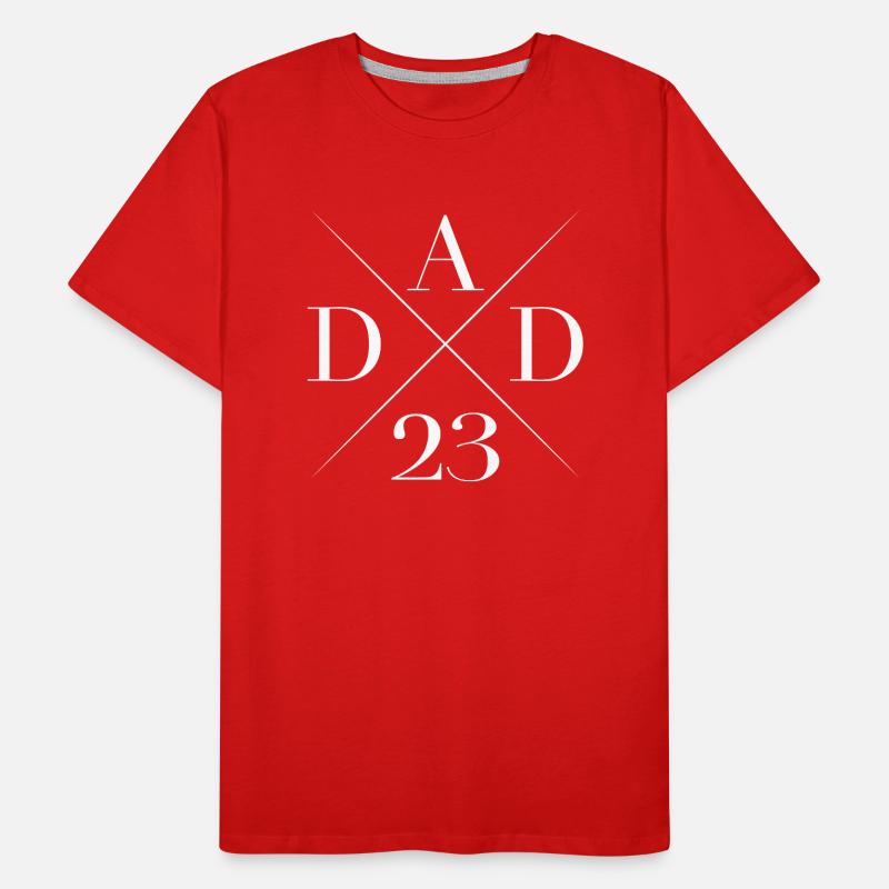 DAD 23 Papa werdende Väter Eltern Männer Premium Bio T-Shirt