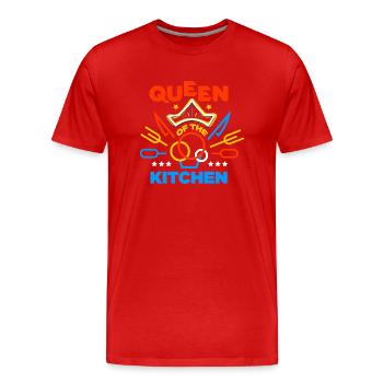Queen of the Kitchen - Männer Premium Bio T-Shirt - Rot - Vorne - Damien (186cm)