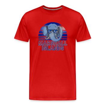 Marshall Islands - Men's Premium Organic T-Shirt - red - Front - Damien (186cm)