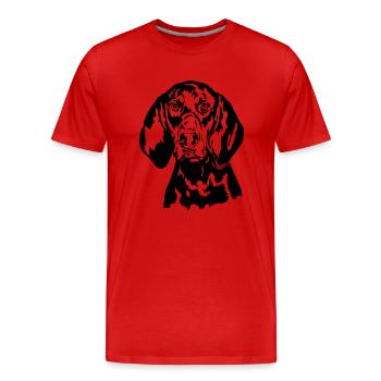 BLACK AND TAN COONHOUND Hunting Dogs Wilsigns - Men's Premium Organic T-Shirt - red - Front - Damien (186cm)
