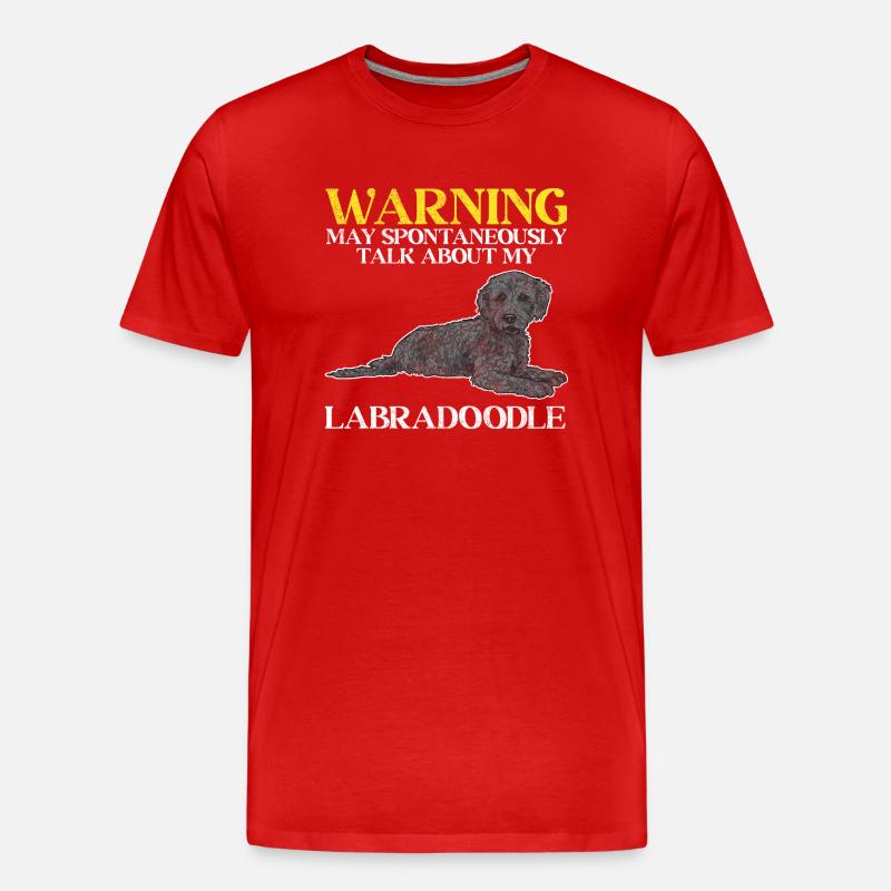 Labradoodle Hund - Männer Premium Bio T-Shirt - Rot