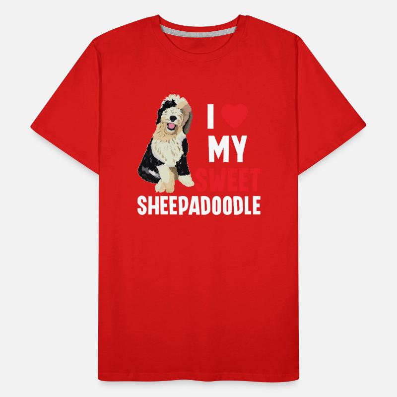 Sheepadoodle Doodle Hund Männer Premium Bio T-Shirt