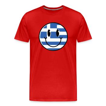 Grèce Drapeau Hellas Athènes Drapeau grec - T-shirt bio Premium Homme - rouge - Devant - Damien (186cm)