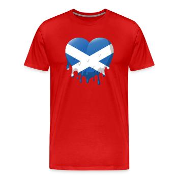 Scotland Flag Scottish flag Alba GB UK - Men's Premium Organic T-Shirt - red - Front - Damien (186cm)