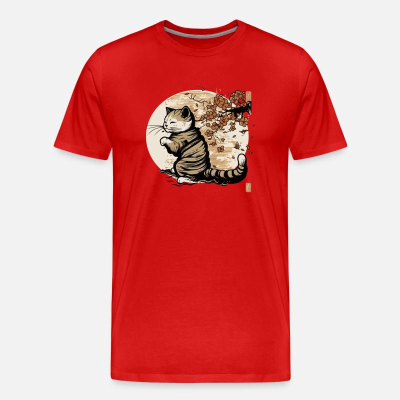Neko Neko6 - Männer Premium Bio T-Shirt - Rot