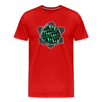 tierschützer schwein isländer umweltschutz brauner - Männer Premium Bio T-Shirt - Rot - Vorne - Damien (186cm)