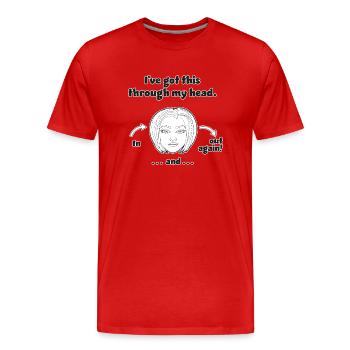 witziges Nicht-Nachdenken-Design / lustige Sprüche - Männer Premium Bio T-Shirt - Rot - Vorne - Damien (186cm)