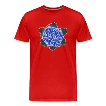 Médecin actuel spécialiste en informatique de santé - T-shirt bio Premium Homme - rouge - Devant - Damien (186cm)
