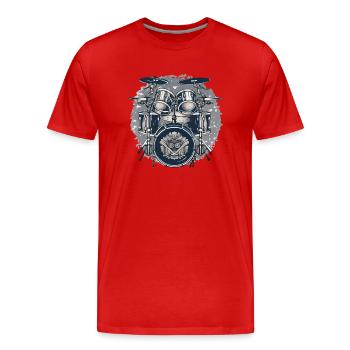 Die Batterie - Männer Premium Bio T-Shirt - Rot - Vorne - Damien (186cm)